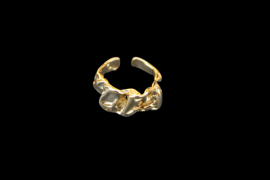 Luna - Gold Nugget Stackable Ring